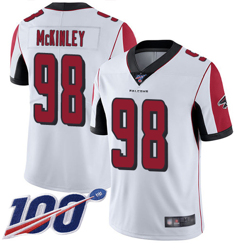 Atlanta Falcons Limited White Men Takkarist McKinley Road Jersey NFL Football 98 100th Season Vapor Untouchable